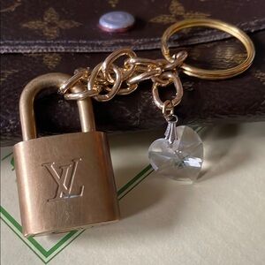 Louis Vuitton Gold Padlock and charm